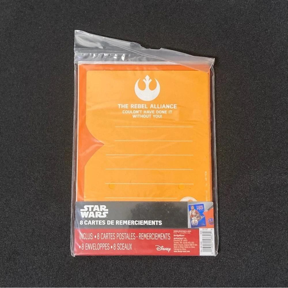 Disney Star Wars The Rebel Alliance Birthday Thank You Cards 8 Pack
